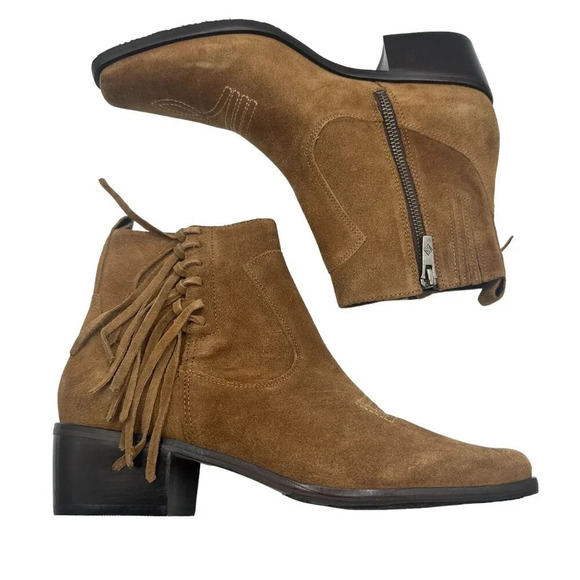 Donald Pliner Women's Suede Mona Boot in Saddle. Sz: 8.5 - Picture 8 of 11